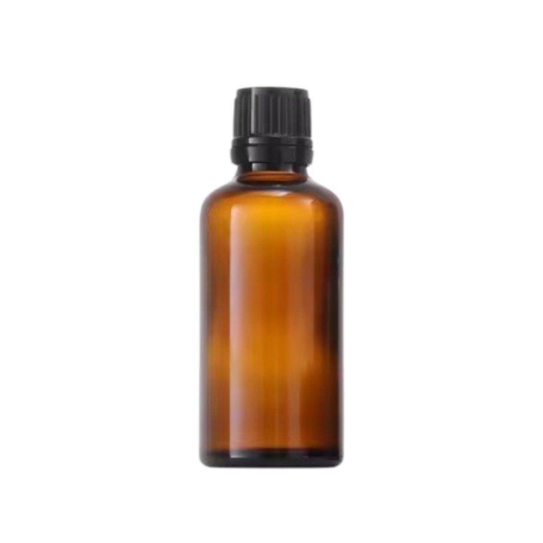 Flacon en verre marron 50ml avec bouchon compte gouttes