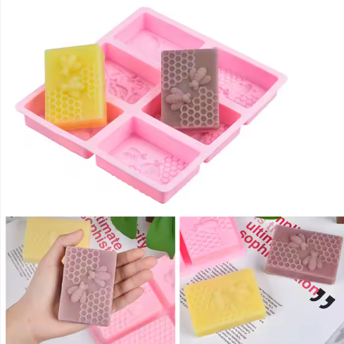 Moule Silicone Abeille pour Savon rectangulaire