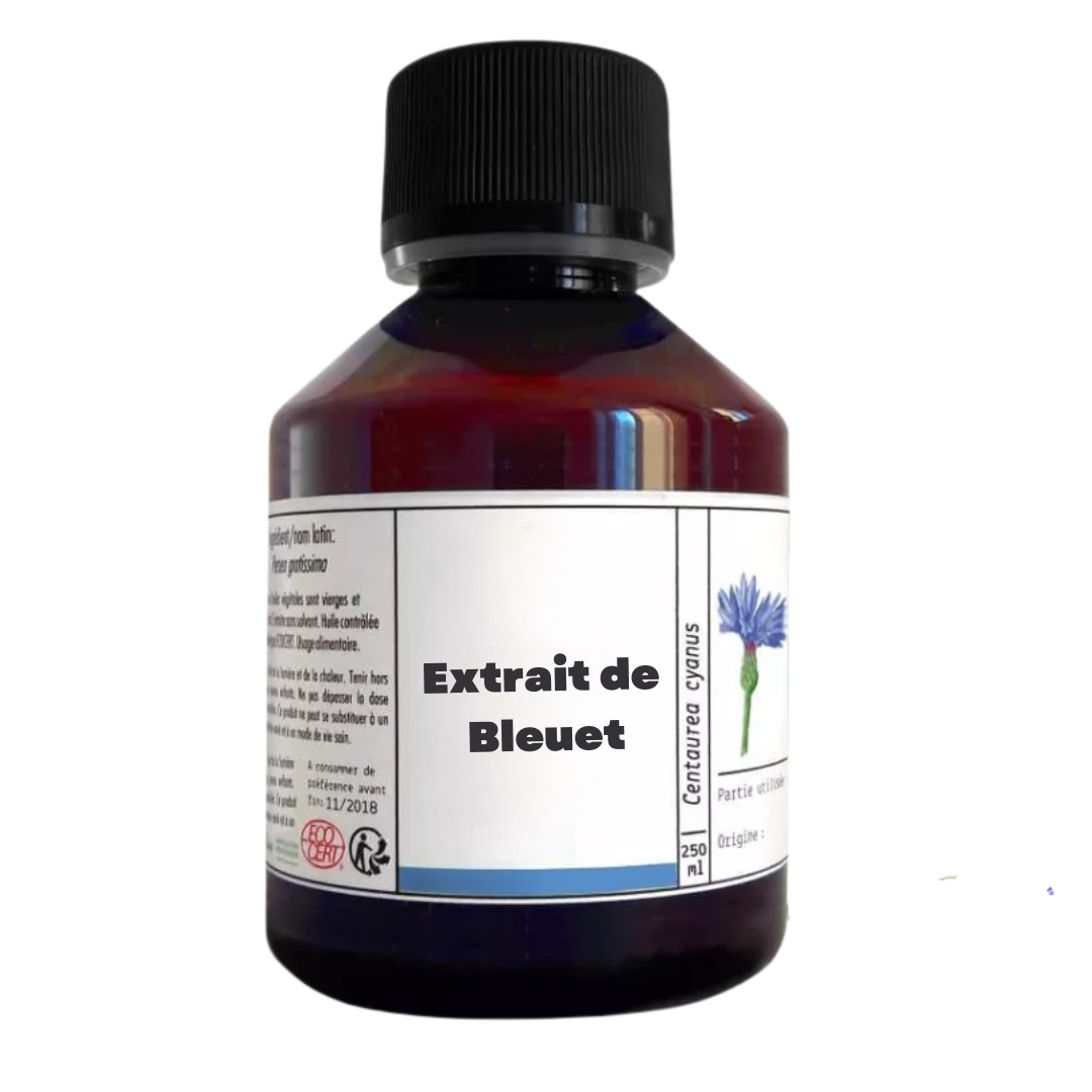 Extrait de bleuet â Apaisant et dĂ©congestionnant â RĂ©duit les rougeurs et dĂ©tend les yeux fatiguĂ©s â IdĂ©al pour soins du visage et contour des yeux â Fournisseur BS Gros