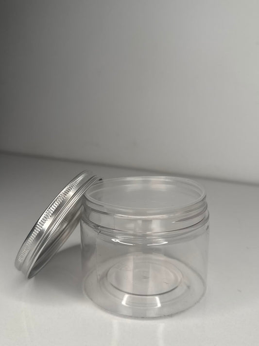 Pot Pet transparent couvercle aluminium 250ml ( 10 pièces )