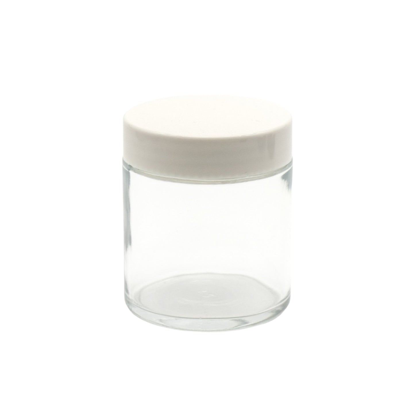 ️ Pot 100gr en verre transparent couvercle blanc