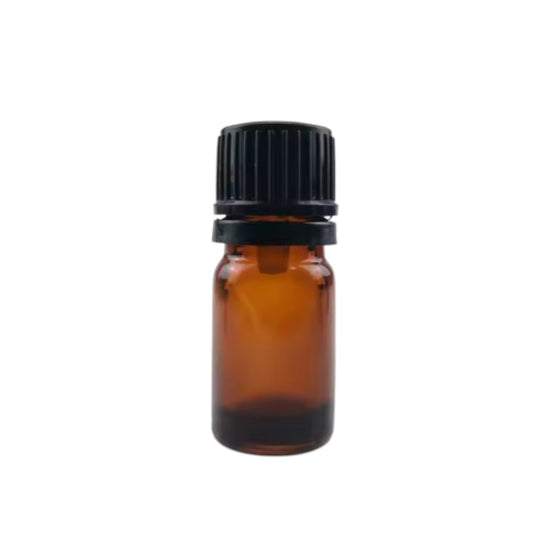 Flacon en verre marron 5ml avec bouchon compte gouttes