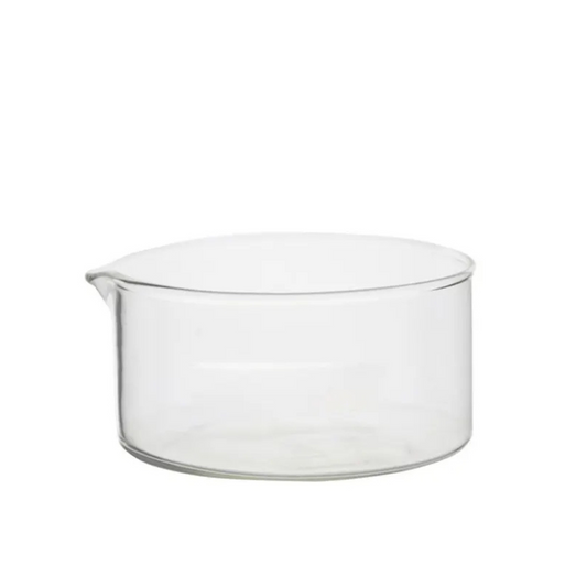 Cristallisoir en verre borosilicaté 500 ml avec bec verseur pour préparation cosmétique et usage laboratoire – vendu par BS Gros.