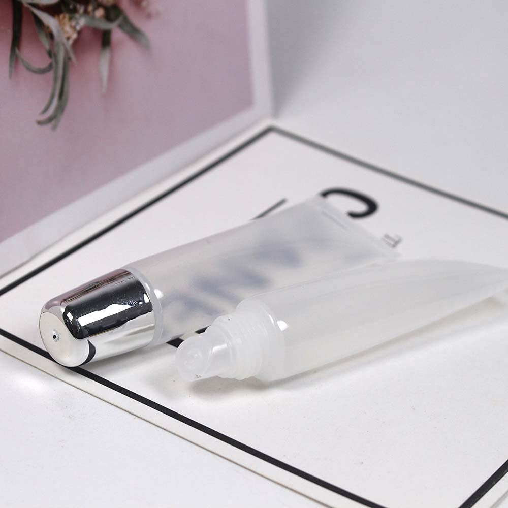 Tube transparent couvercle argent 15ml