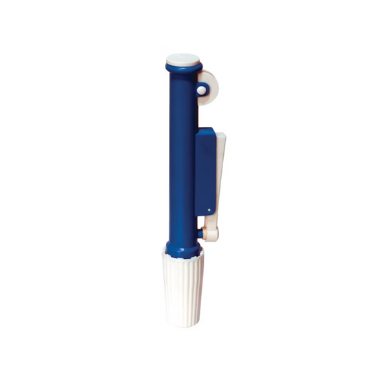 Pompe manuelle doseuse 2 ml bleue et blanche pour flacons de laboratoire – BS Gros accessoires cosmétiques