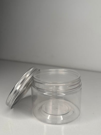 Pot Pet transparent couvercle aluminium 250ml ( 10 pièces )
